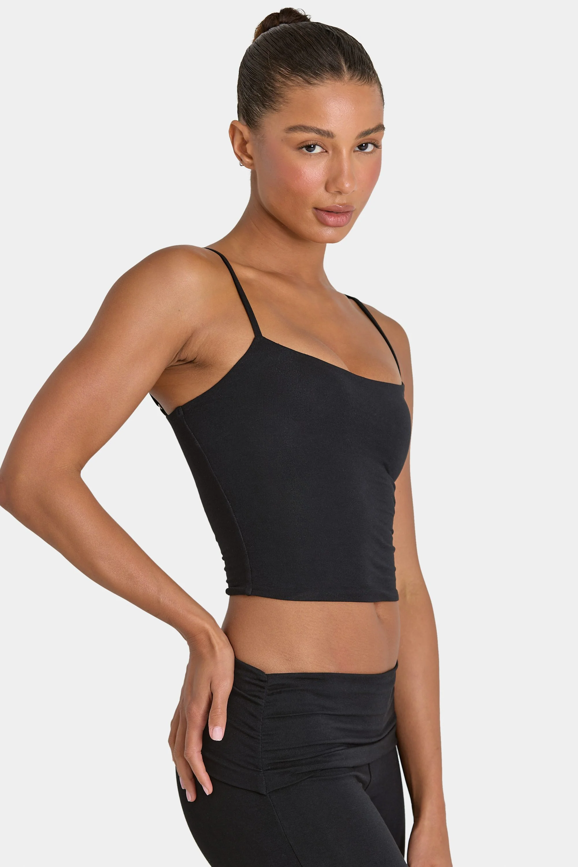 ButterCloud™ Crop Tank Top in Black - Image 3