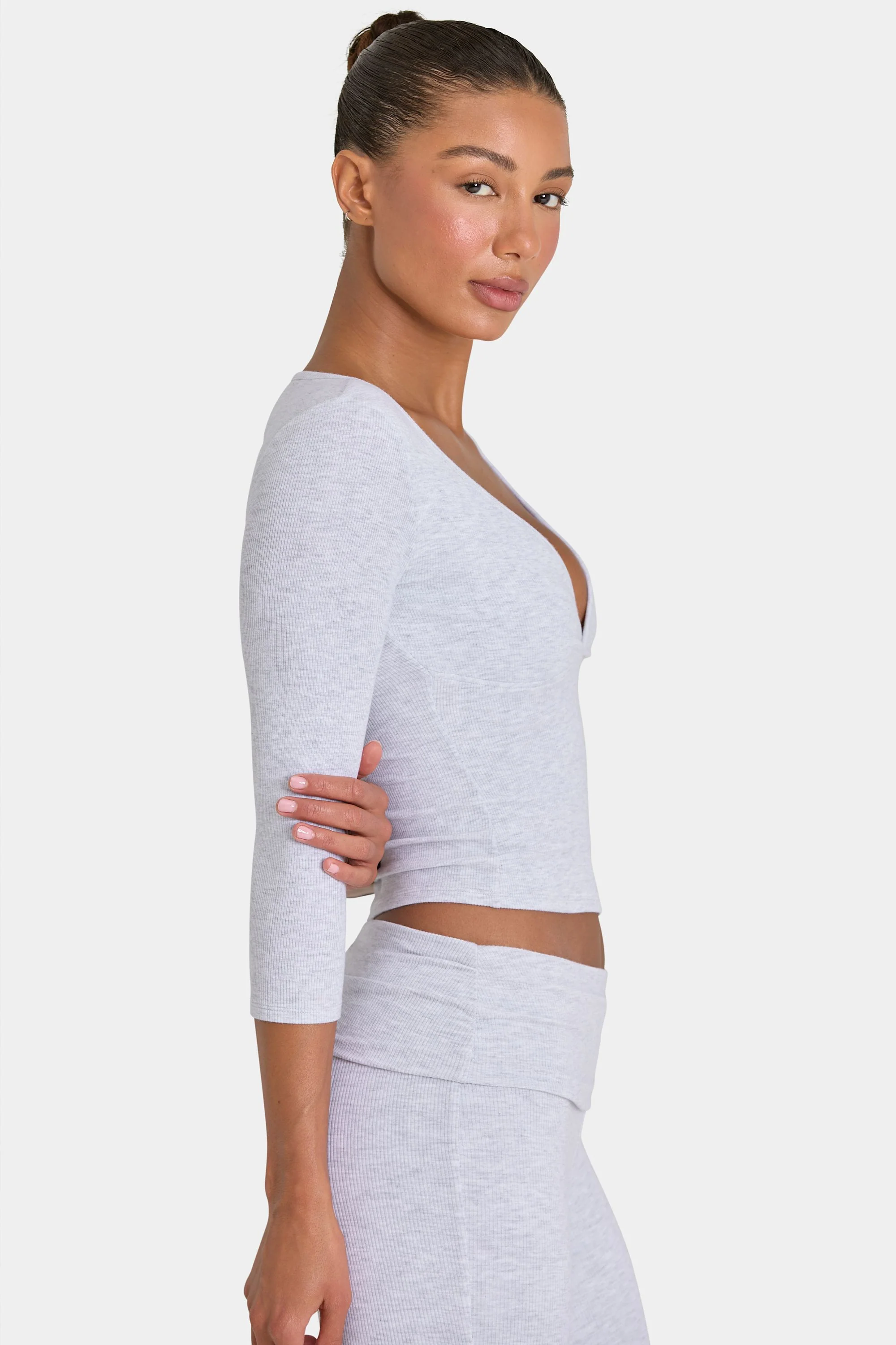 ButterCloud™ Top in Grey Marl - Image 4