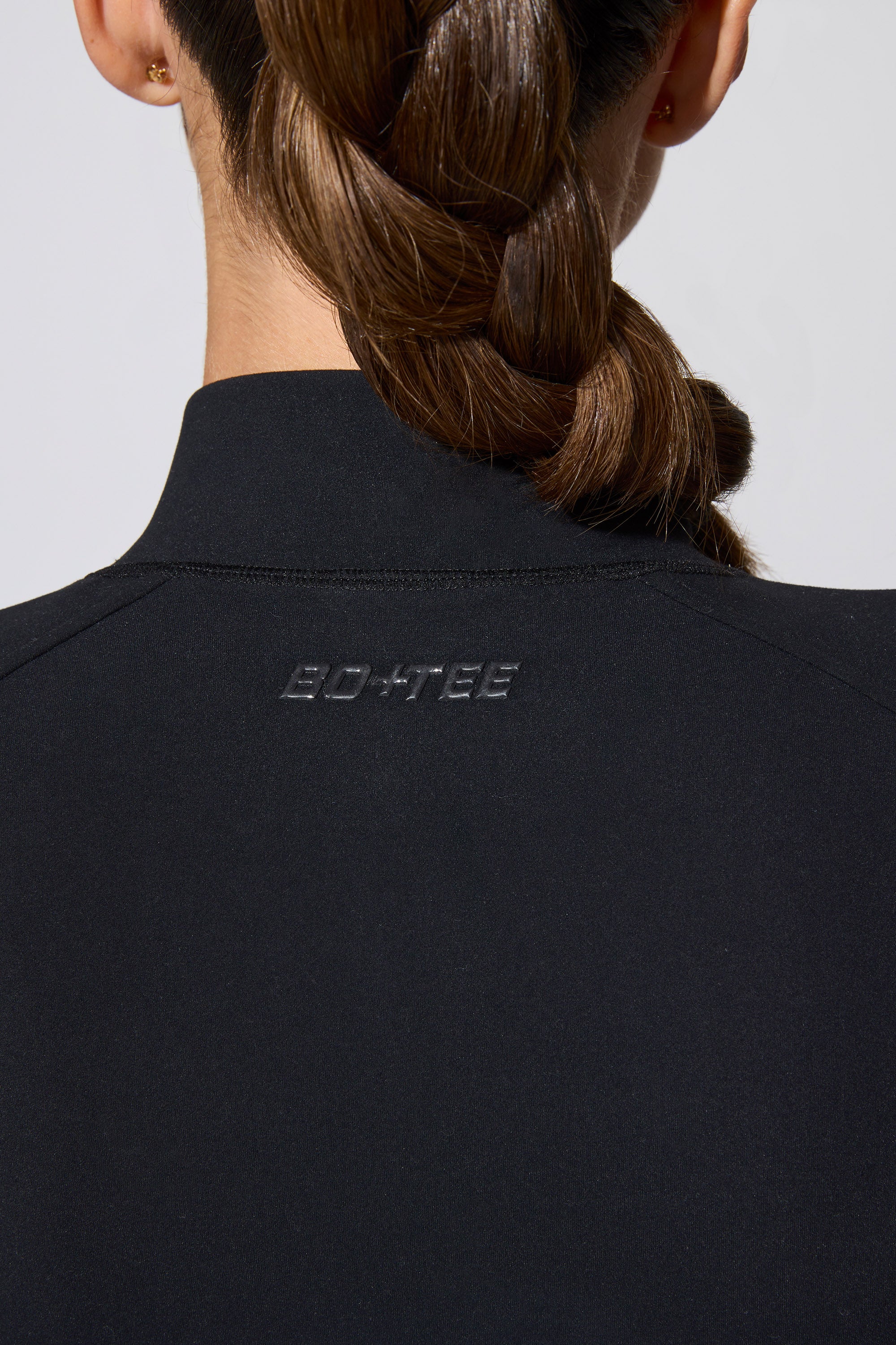 Long Sleeve Zip Up Jacket in Black - Image 10