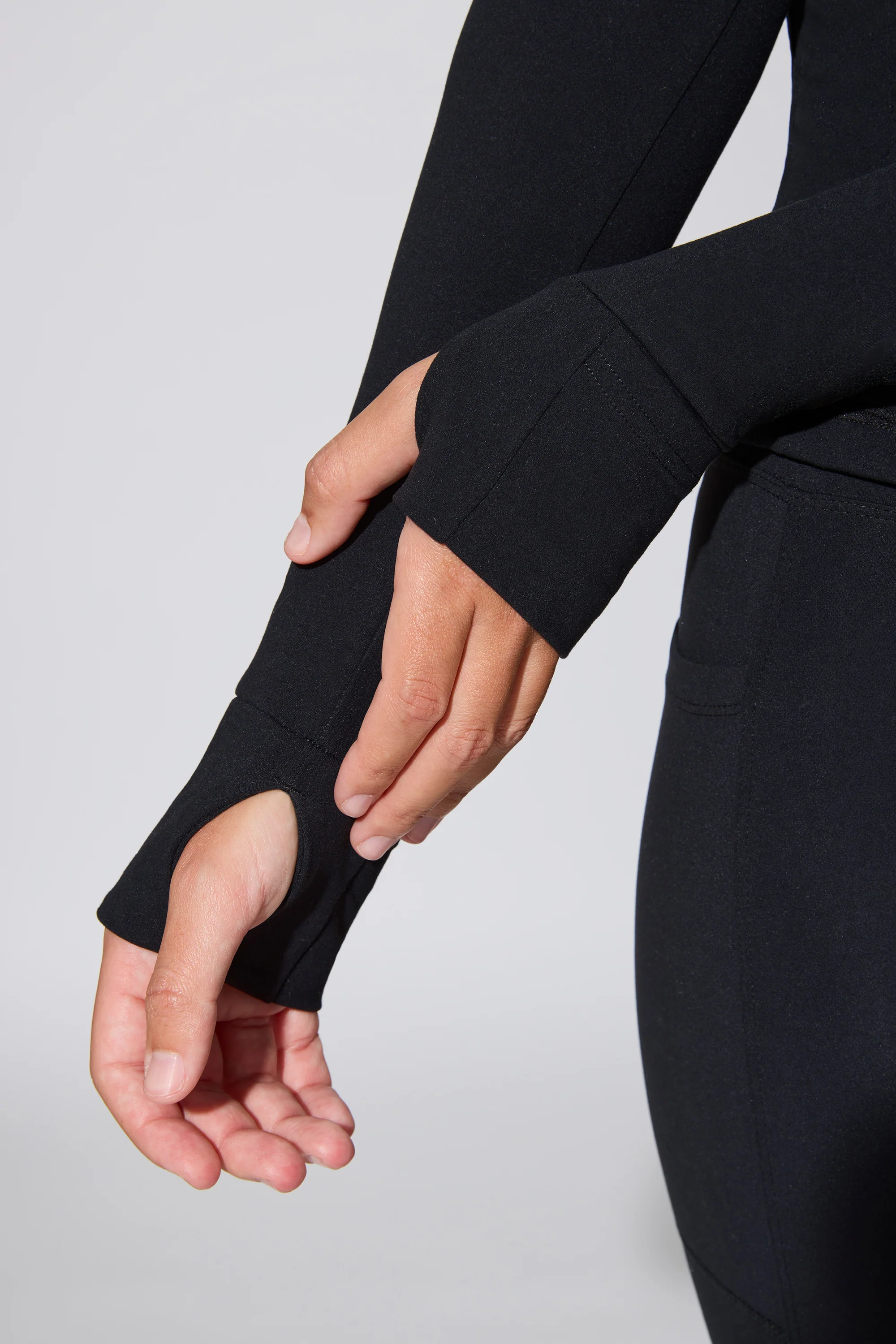Long Sleeve Zip Up Jacket in Black - Image 13