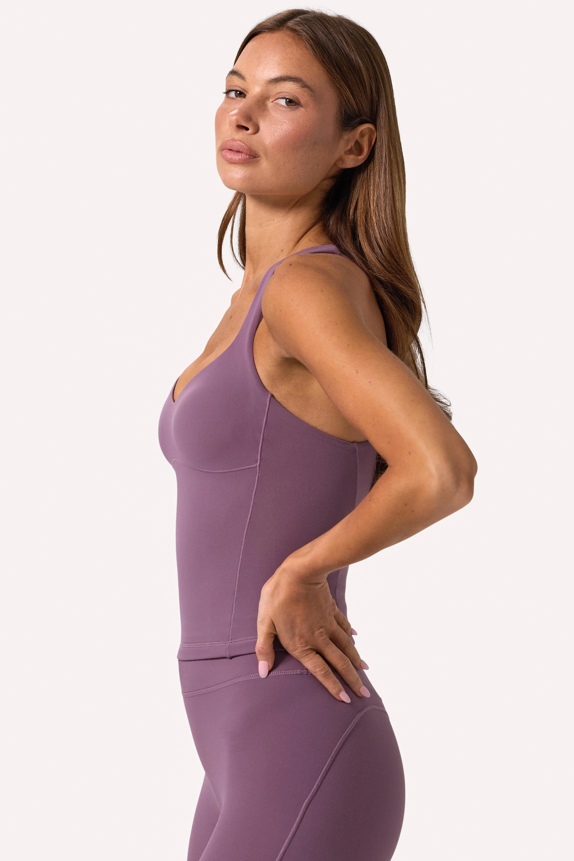 Soft Active Sweetheart-Neck Tank Top in Dusk - Image 3