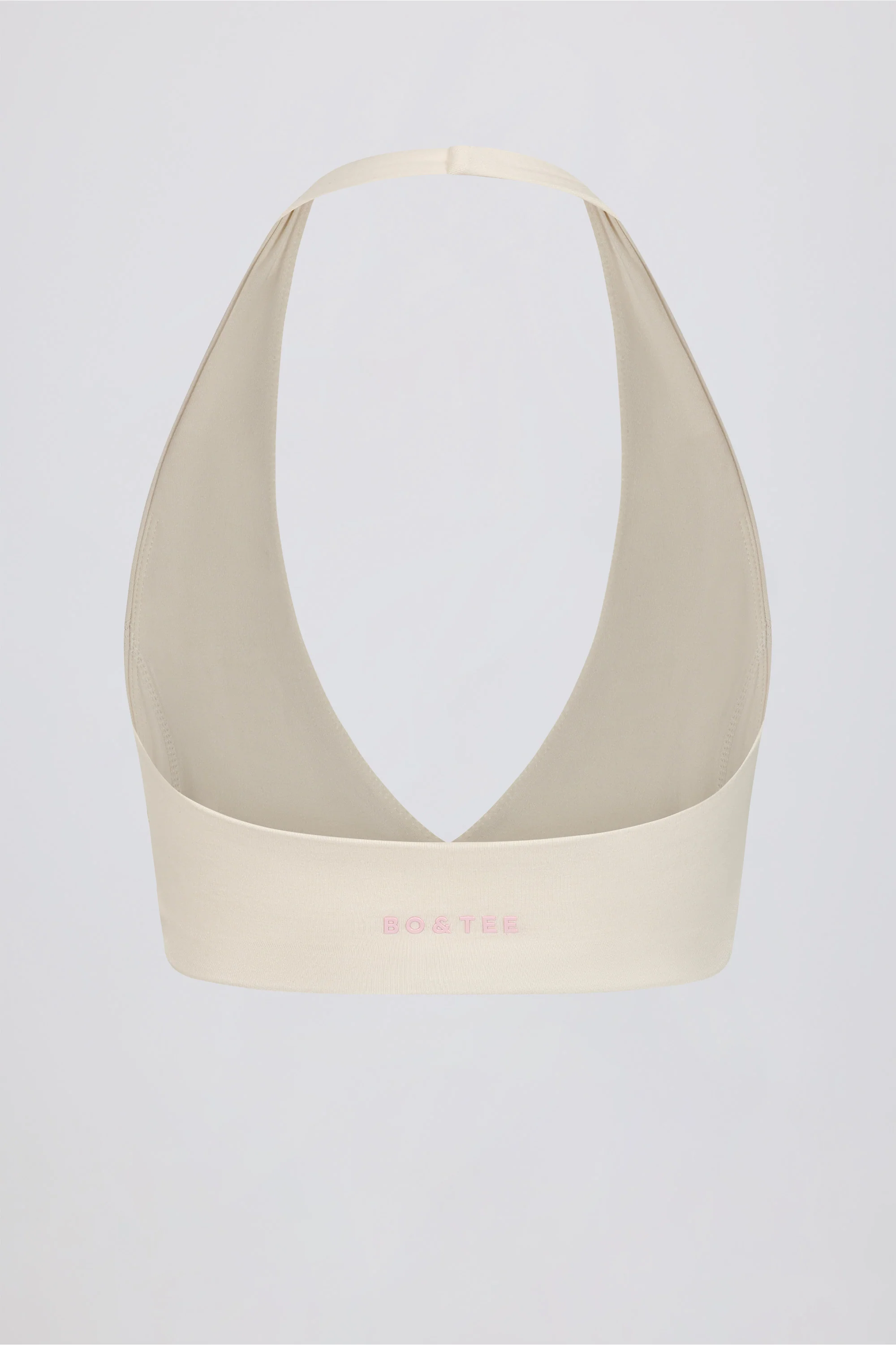 Brushed Jersey V-Neck Sports Bra in Vanilla - Image 6